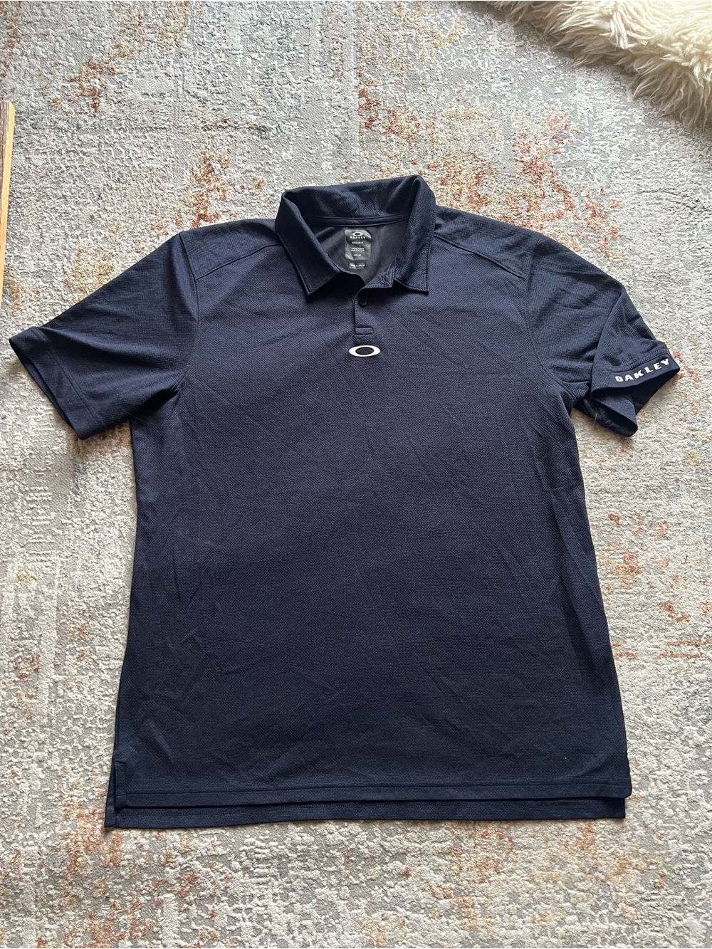Oakley Performance Polo Shirt Navy XL Athletic Golf Techwear
